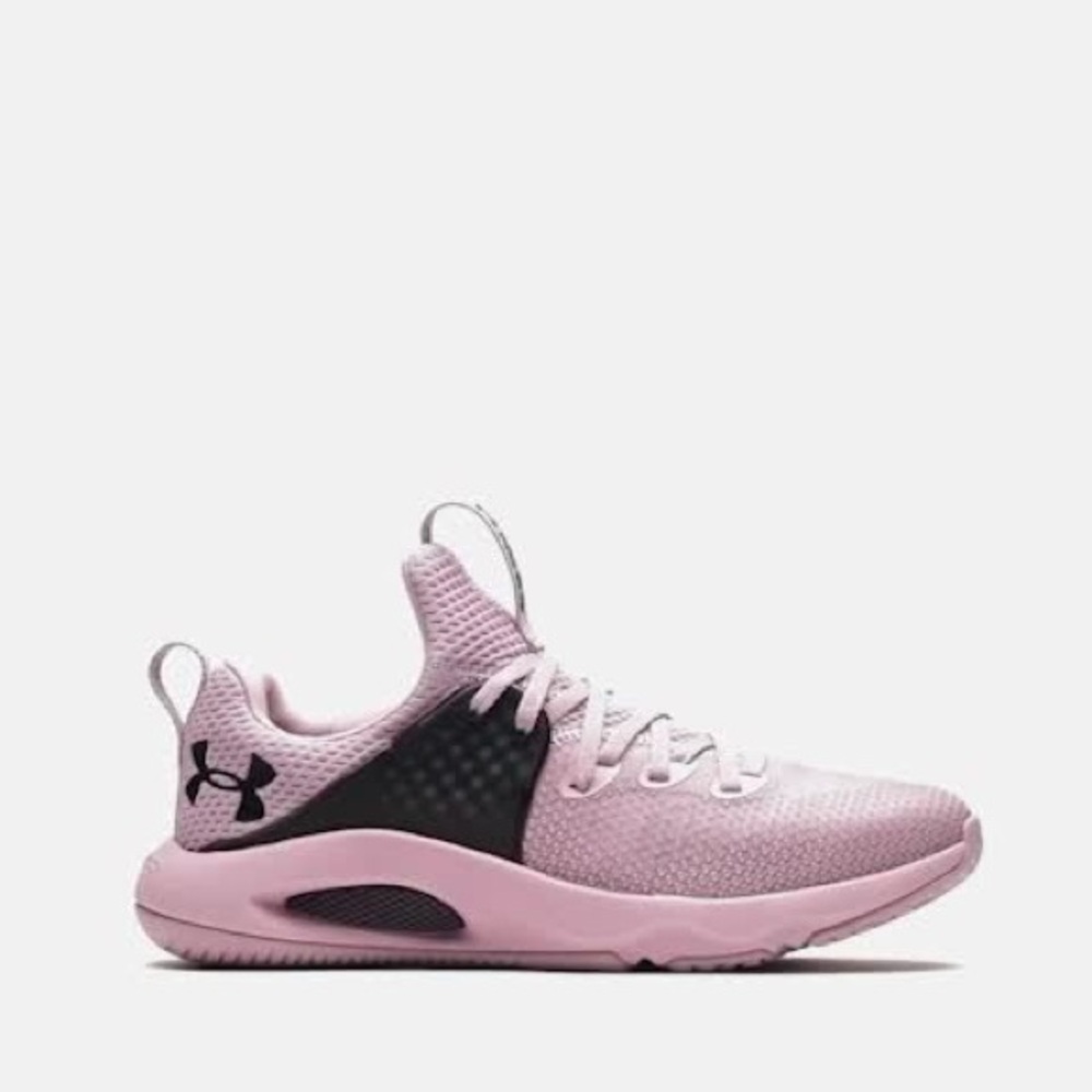 Under Armour Women’s Mauve Knit Training Sneakers with Black Panels